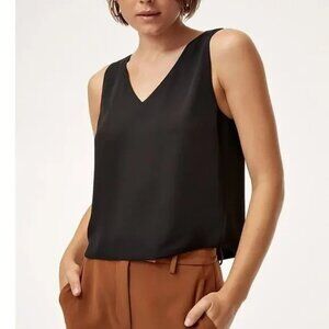 Aritzia/Babaton Sleeveless Murphy Blouse - Black (Medium), Like New